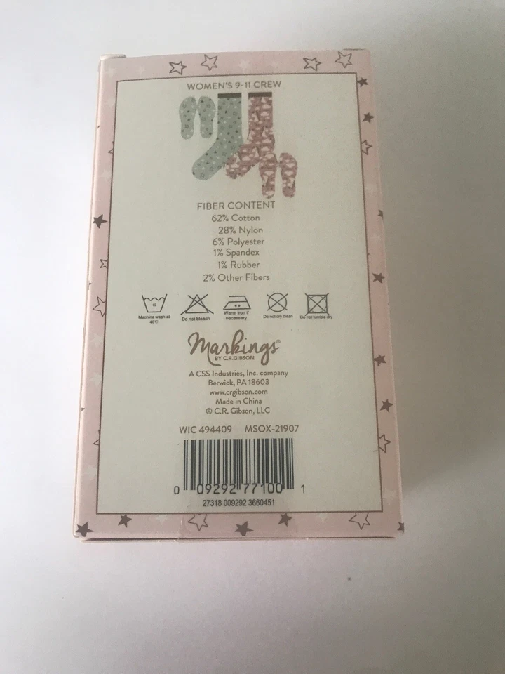 Women Novelty Adorable  Crew Socks - Unicorn - Size 9-11 By CR Gibson Magical - Image 3 of 4