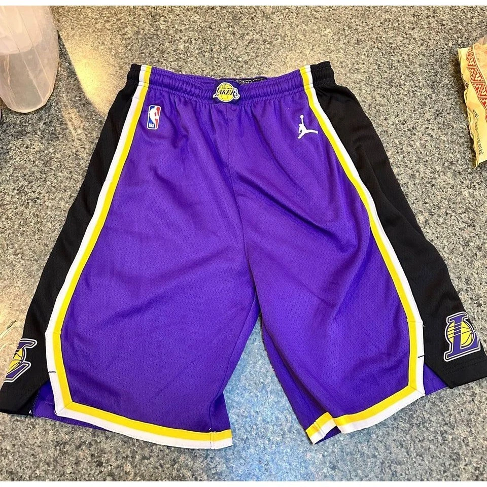 Boys Jordan Lakers Shorts Size XL. eBay