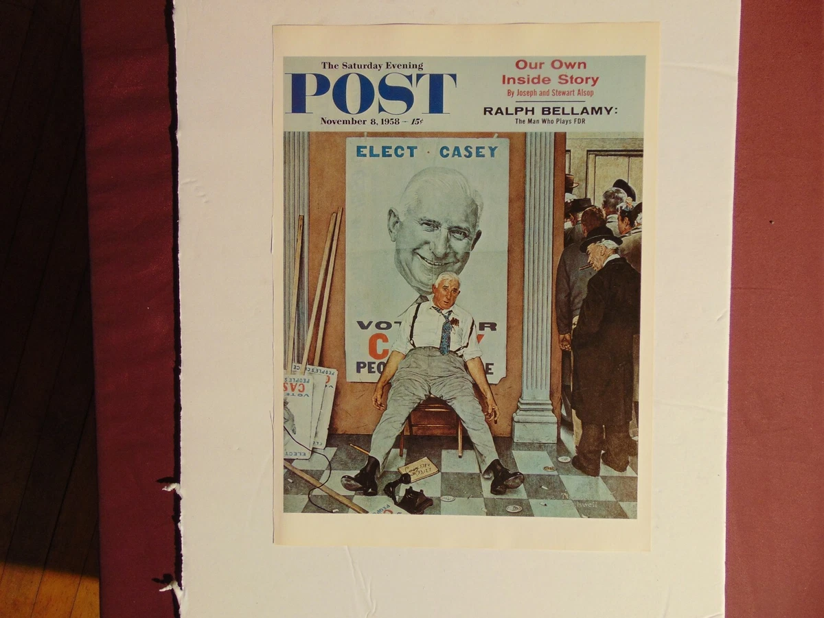 Saturday Evening Post NOV 8 1958 (REPRINT) Norman Rockwell (COVER