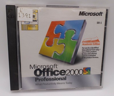 Microsoft Office 00 Professional 2 Cd Academic Edition Product Key Ebay