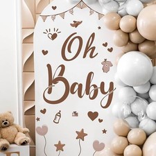 Baby Shower Sign Decals for Backdrop Oh Baby Sign for Balloon Arch Decoration...