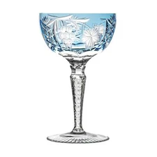 Ajka Crystal Marsala Light Blue Champagne Coupe