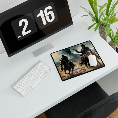 Cowboy Desk Mat, Western Style Deskpad for Office or Home, Cowgirl Mouse Pad, - Picture 8 of 13