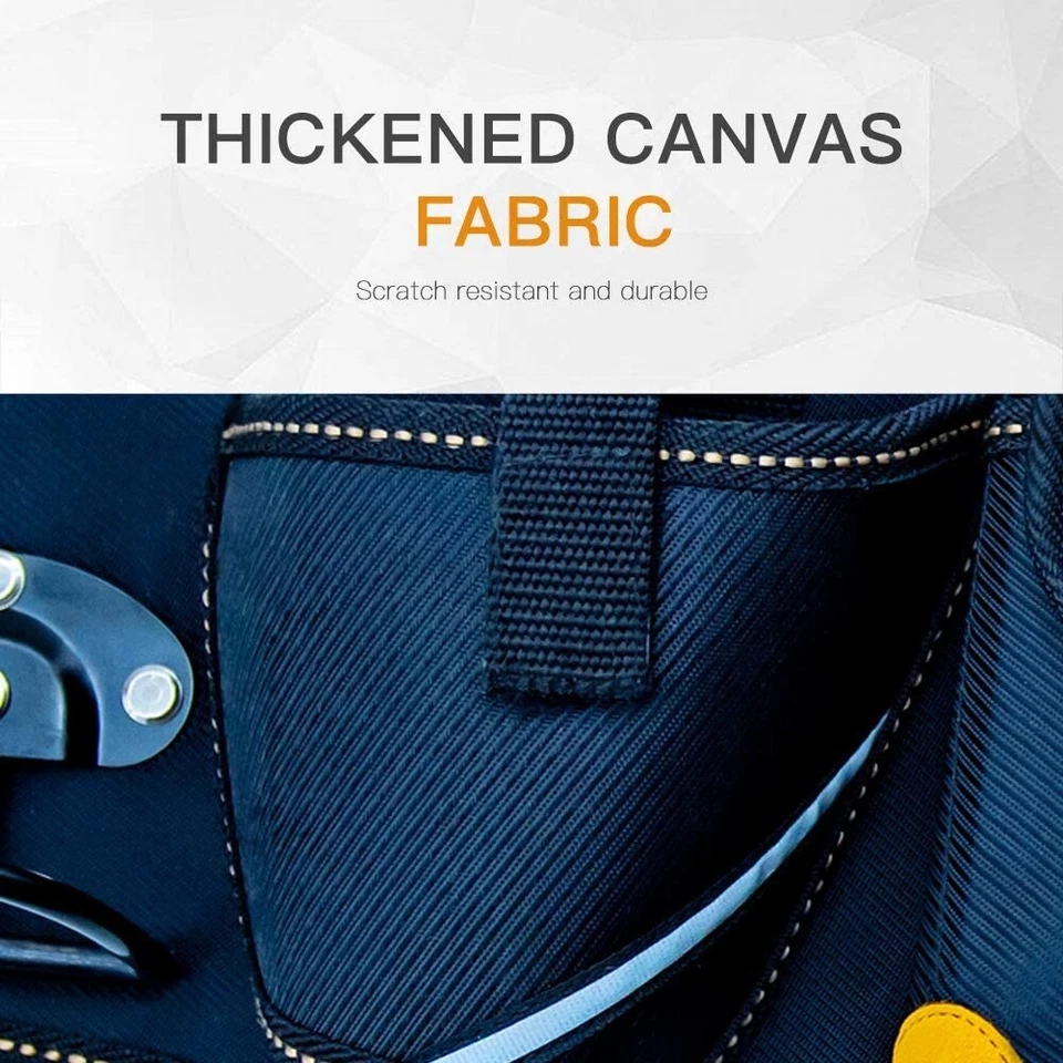 Adjustable Electrician Waist Bag, Multi Pocket Electrician Tool Bag Oxford Cloth - Image 3 of 3