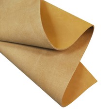 Yellow 5/6oz Head Brushed Leather Square Pre-cut Pieces Cowhide Sheets for DIY