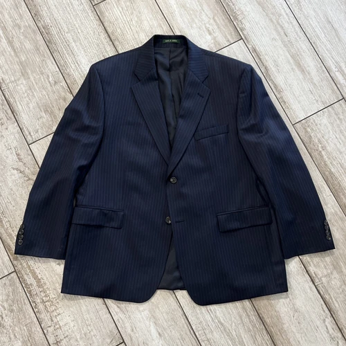 Lauren Ralph Lauren Wool Cashmere Men’s Size 44S Blue Pinstripe Blazer Jacket