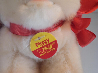 Steiff Nr. 072413 Piggy das Schwein / Schweinchen mit K/F/S 12cm