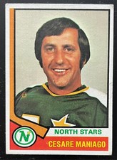 1974-75 Topps Hockey #26 Cesare Maniago EX+ Minnesota North Stars