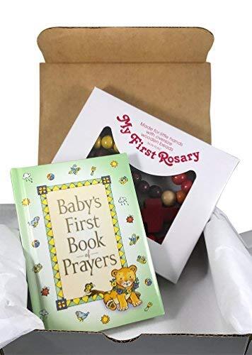 Baby Catholic Baptism Gift Set Baby's First Rosary and Baby's