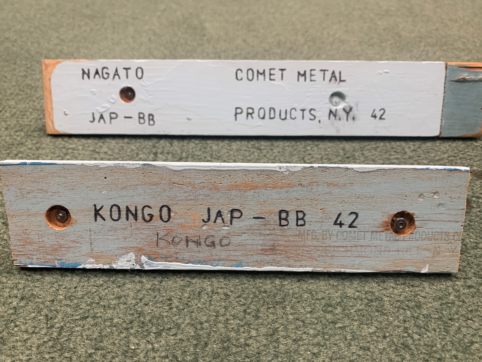 Nagato and Kongo IJN Recognition Models 1200 Scale Comet Metal Products