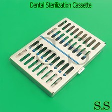 DENTAL AUTOCLAVE STERILIZATION CASSETTE RACK BOX TRAY FOR 10 INSTRUMENTS