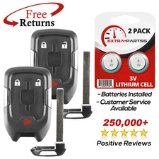 2 Remote Keyless Entry Fob Replacement Uncut Key Blade For GMC 3b (HYQ1EA)