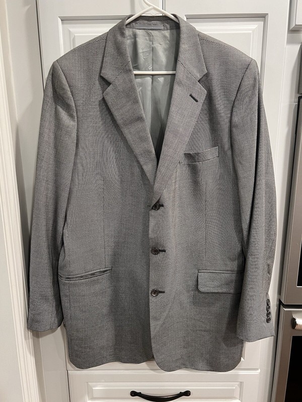 * VTG Tom James Gray Blazer Sport Jacket Custom Tailored See Measurements Sz 48