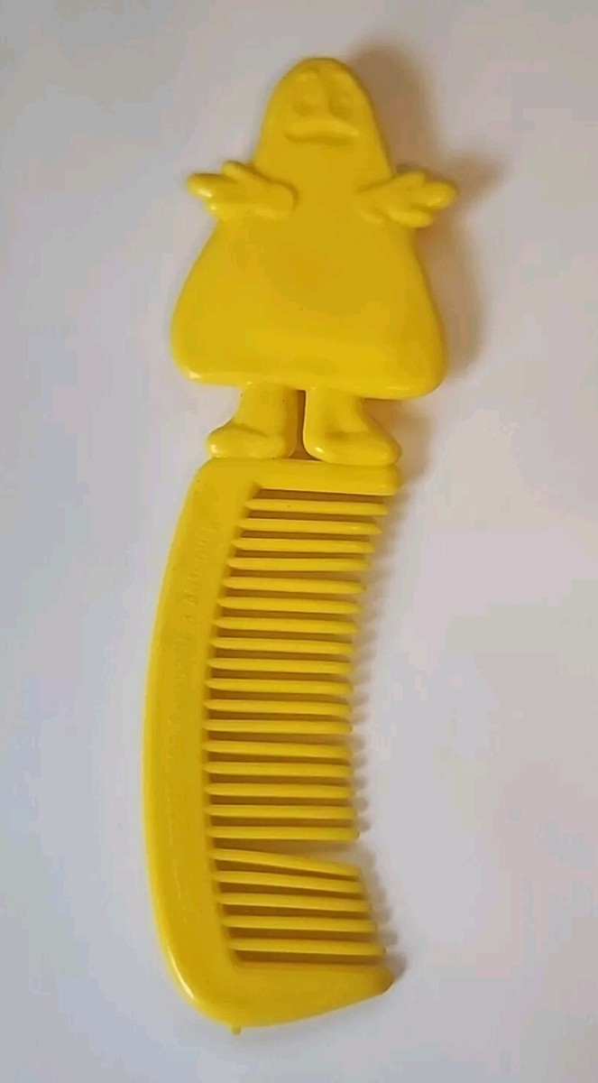 Vintage 1980s Yellow Grimace Comb McDonald's Plastic Happy