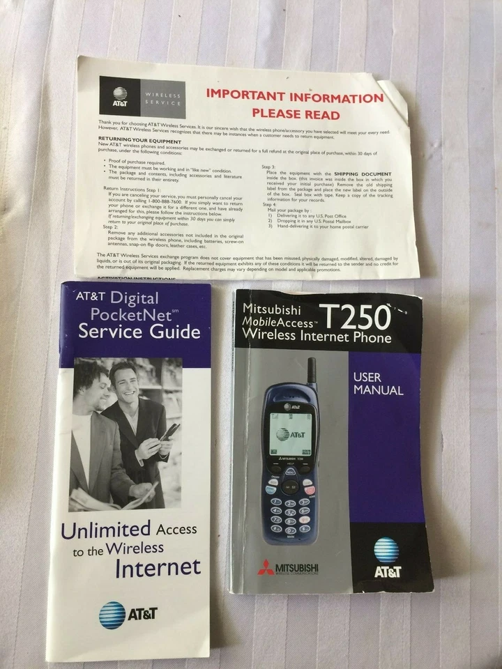 Kit de teléfono celular Mitsubishi T250 AT&T PCS Foto 2 de 3