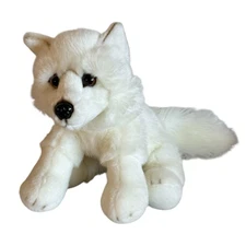 Adventure Planet White Arctic Fox Wolf  11” Plush Stuffed Forest Animal Snow Toy