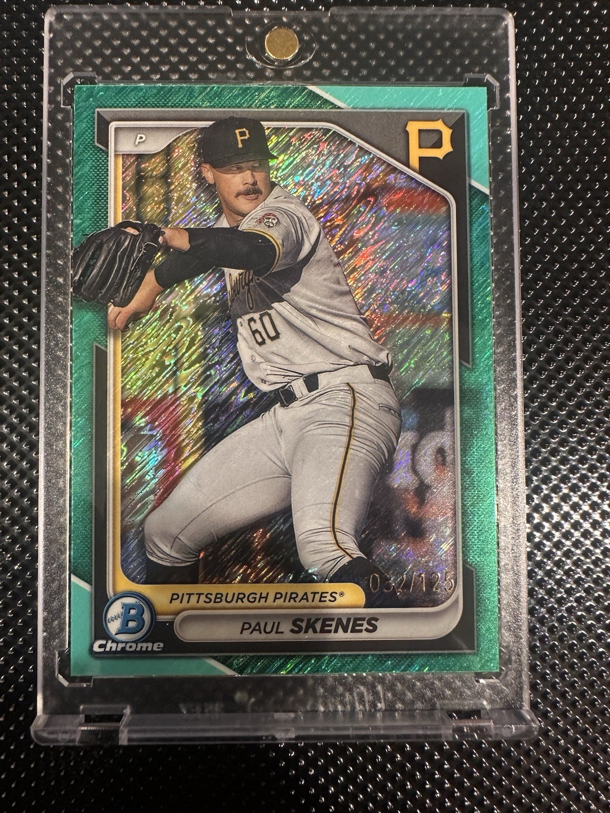 2024 Bowman Chrome Prospects Paul Skenes #BCP-125 Aqua Shimmer Refractor /125 RC