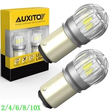 1157 LED Tail Brake Stop Reverse Parking Turn Signal Light Bulb White 2/10x