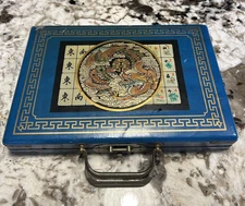 Vtg UNUSED Mini Mah Jongg Set