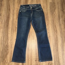 WallFlower Jeans Luscious Curvy Fit Bootcut Flap Pockets Thick Stitch Womens 15