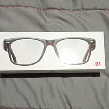D1 Smart Glasses Black w/ USB Charging Cable & Drawstring Pouch
