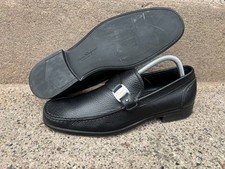 SALVATORE FERRAGAMO Men's Classic Pebbled Leather Loafer Dress Shoes Sz 7