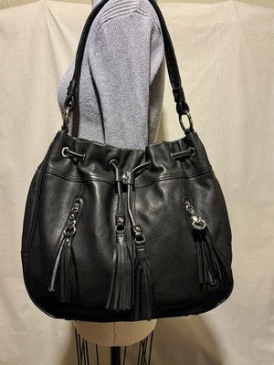B Makowsky Crafted Luxurious Black Genuine Leather Shoulder Bag was $278