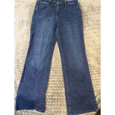Talbots Flawless High-Waist Barely Boot Jeans Size 10 Dark Wash Denim Blue 0166
