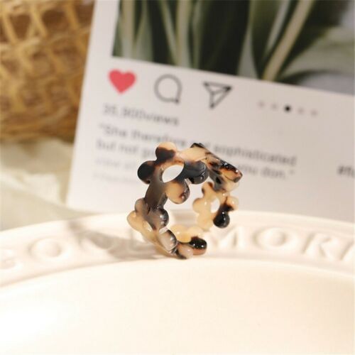 Fashion Personality Leopard Jewelry Opening Adjustable For Women Acrylic Ring - Picture 10 of 20