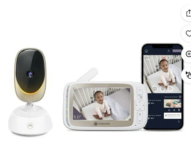 Motorola VM85 5.0 Video Baby Monitor Two Way Talk Remote Pan Scan Monitoring