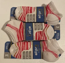 3x3 Goldtoe All Pro CoolMax Women Sport Socks NoShow Arch Support Cooling S 4-10