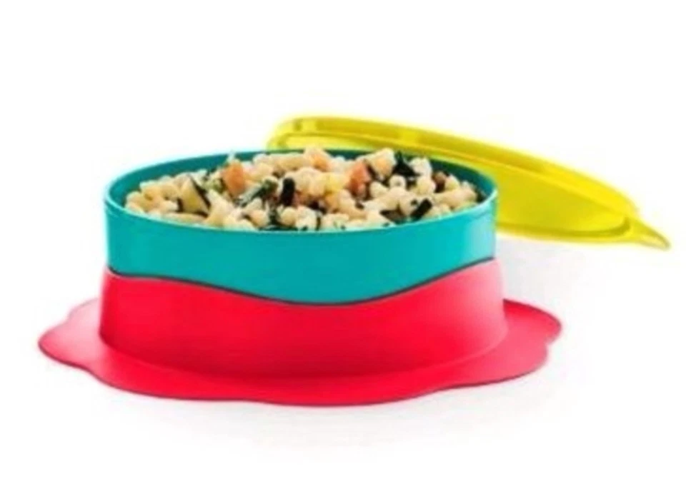 Tupperware Kinderteller ,Menüteller mit Rutschfestenboden +Besteck NEU OVP - Bild 2 von 4