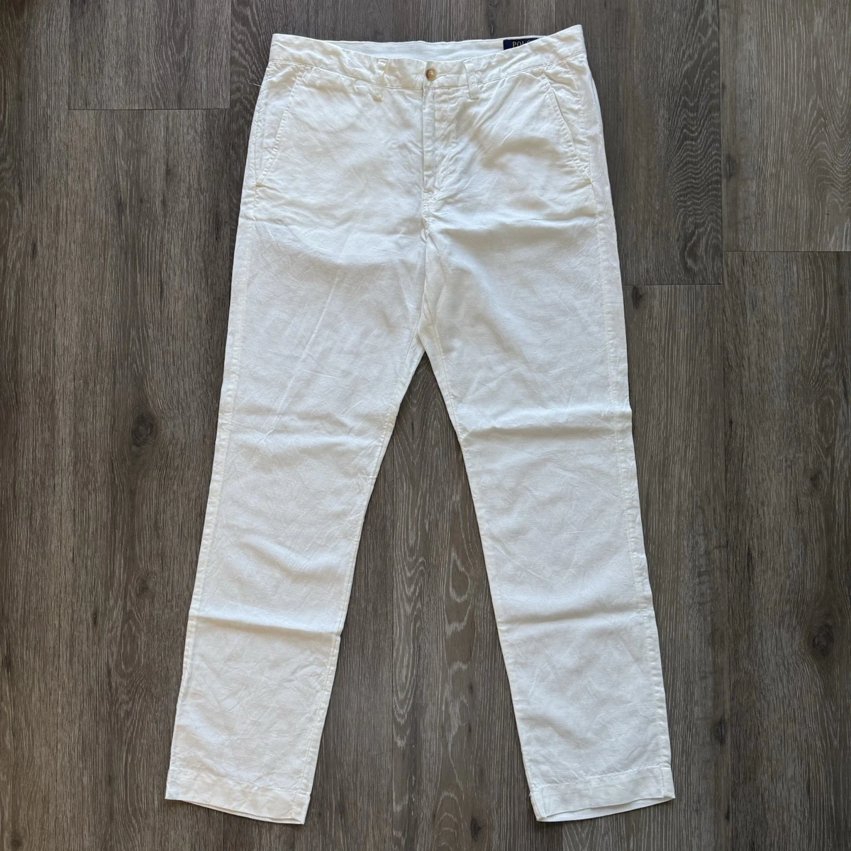 Preços baixos em Branco Polo Ralph Lauren Calça Tamanho 33 para