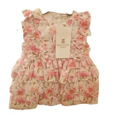 Vestito bambina Mintini. 3 mesi. 100% cotone. Rosa nuova con etichetta.  Prezzo consigliato £39,99