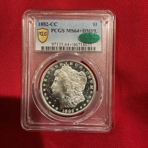 1882-CC Morgan Silver Dollar  Dmpl ms64+Pcgs