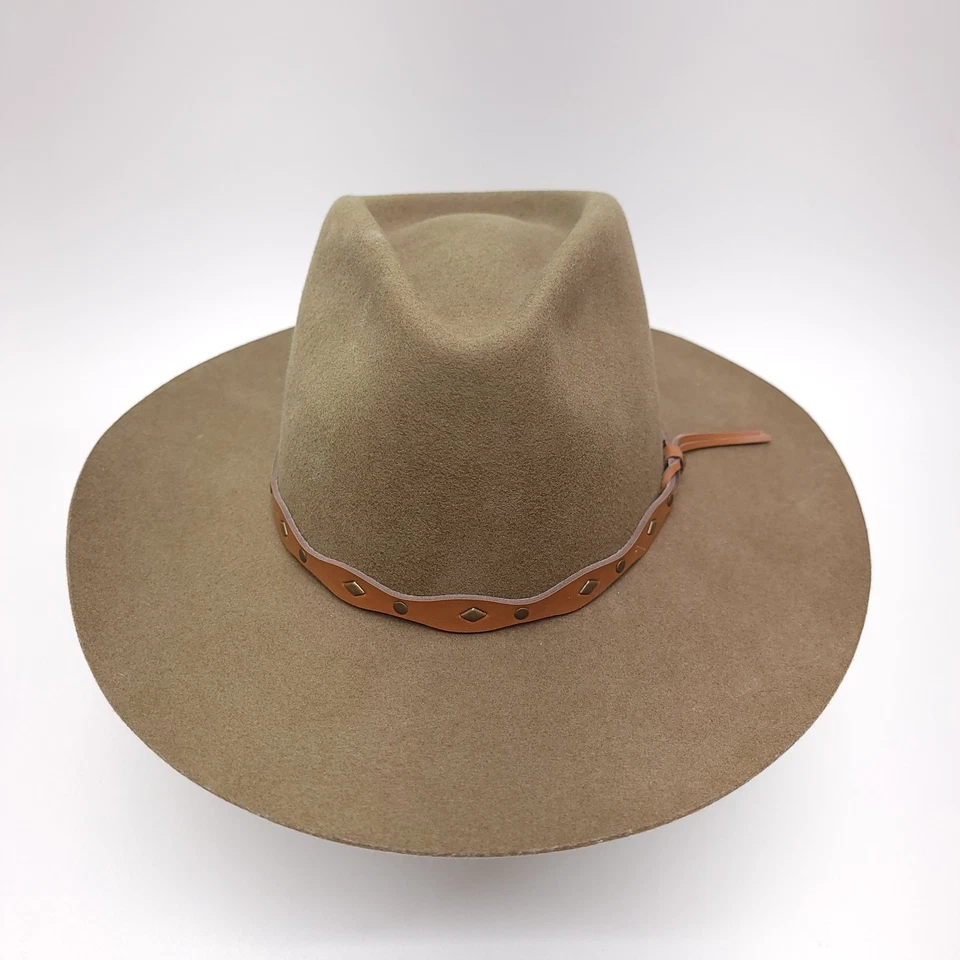 Vintage Express Riders Olive Green Wool Felt Western Cowboy Hat Size Small 7 3/8 - Image 3 of 4