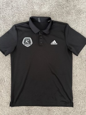 Adidas Richmond Kickers Polo Shirt Black Performance Soccer Coach Men s Size M