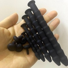 Set Silicone Urethral Sounds Plug Hollow Dilator 5-Sizes Stretcher Trainer Man