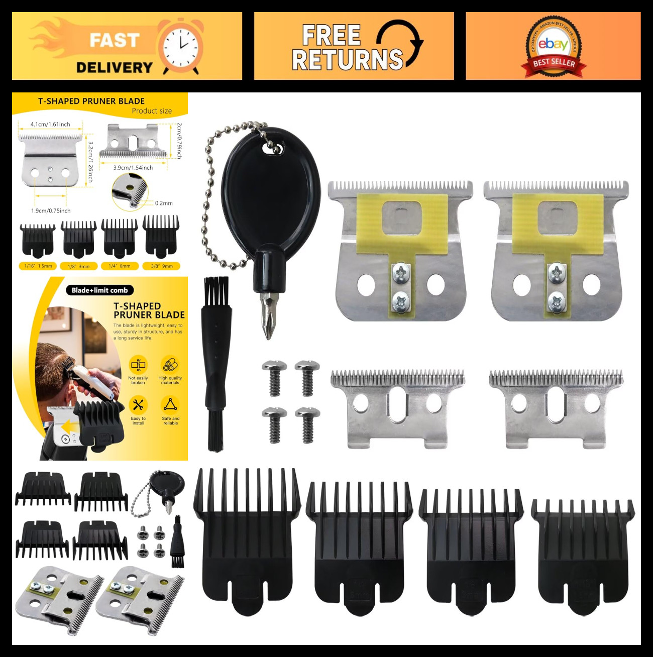 For T-outliner Trimmers - 2 Sets, Cutting T Style Bla