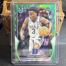 Topps 2022-23 Bowman University Chrome Jeremy Roach #76 Duke Serial Numbered