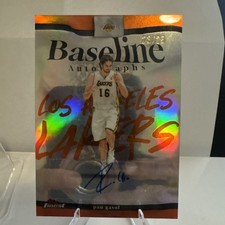 2025-26 Topps Finest Basketball Pau Gasol Orange Baseline Autographs /25