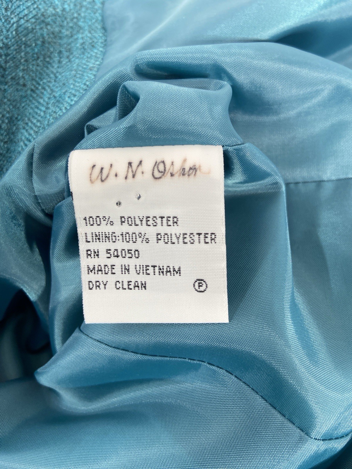 Le Suit 2PC Skirt Suit Women’s 10 Teal Blazer Buttons Long Sleeves Pleated Hem