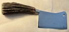 Meat Cleaver w /Antler Handles 6”Blade& Knife 13”& Sharpener 3 Pc.SetGerman Made — photo 8