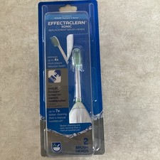 2 Pk Effectaclean Sonic Replacement Brush Heads Fits Philips Screw On New Pkg