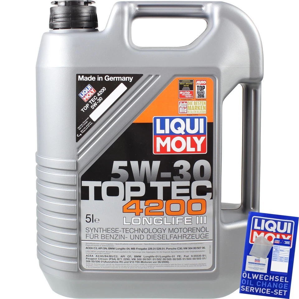 MANN Inspektionspaket LIQUI MOLY 5L 5W-30 für Toyota Verso 1.8 1.6 Avensis - Bild 2 von 4
