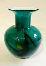 Vintage Green Glass Vase