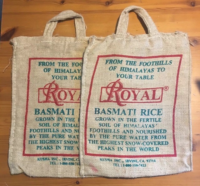 (2) Royal Basmati Rice Tote Bag with Zip Closure for 11 lb Capacity Ea eBay