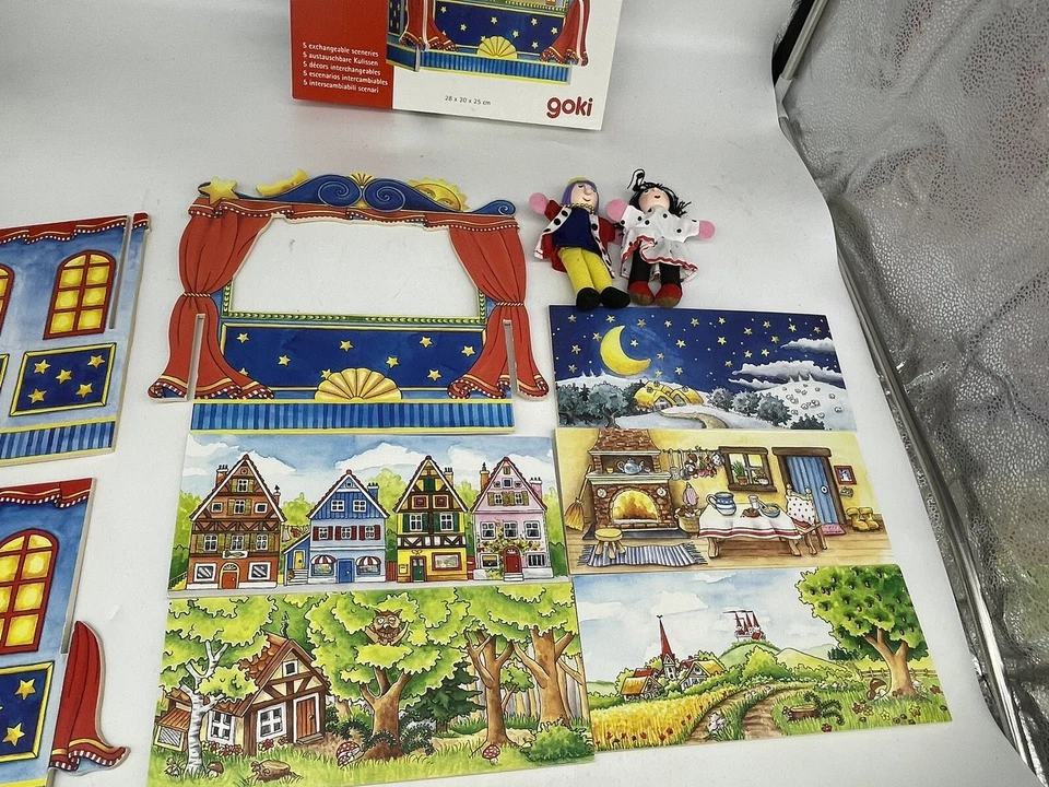 Teatro de marionetas de dedos de madera Goki Foto 4 de 4