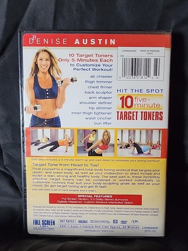 Denise Austin : Hit The Spot : 10 five m DVD. 2cntr-4 - Picture 2 of 2