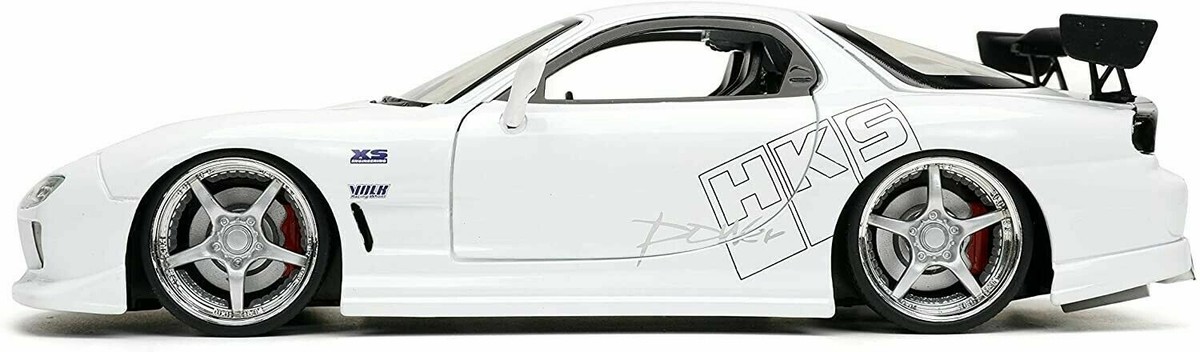 JADA 1:24 1993 MAZDA RX-7 FD3S WHITE WIDE BODY HKS FAST